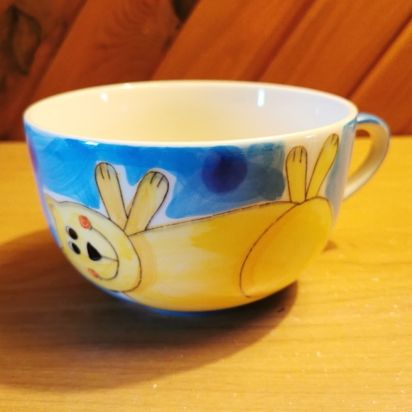 Large Handpainted Cat Cup - Picture 2 of 7